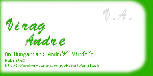 virag andre business card